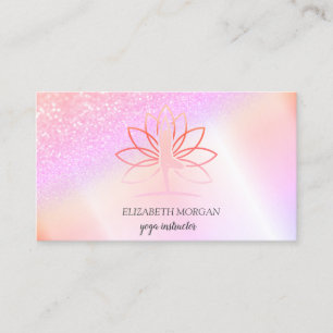 Elegante Chique Bokeh Vrouwen Silhouet Lotus Visitekaartje