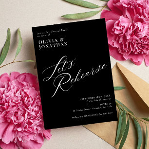 Elegante Chique Calligrafie Oefendiner Kaart