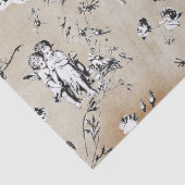 Elegante chique Cupido Engelen Bloementoile Kraft Tissuepapier (Detail)