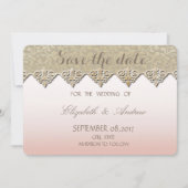 Elegante chique damast trouwkaart 'Save the date' Save The Date (Voorkant)