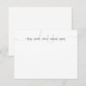 Elegante chique familie achternaam licht grijs scr notitiekaartje (Voorkant / Achterkant)