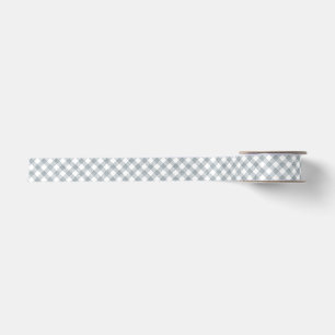 Elegante Chique Gingham Grijze Patroon Lint
