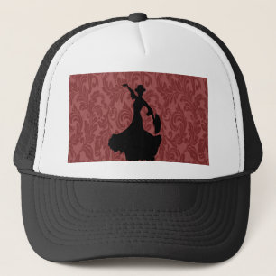 Elegante chique girly damask flamenco danser trucker pet