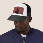Elegante chique girly damask flamenco danser trucker pet (In situ)