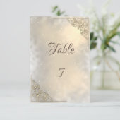 Elegante chique gouden lijst tafelkaart kaart (Staand voorkant)