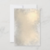 Elegante Chique Gouden Trouwreceptie Kaart (Achterkant)