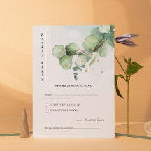 Elegante chique groene eucalyptus bruiloft gouden