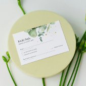 Elegante chique groene Eucalyptus bruiloft gouden RSVP Kaartje
