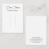 Elegante chique haarclip display visitekaartje (Voorkant / Achterkant)