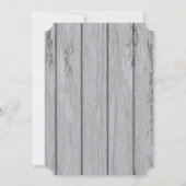Elegante chique houtstructuur Bruidsdouche Kaart (Achterkant)