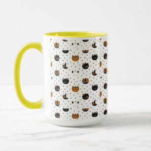 Elegante chique kattenpatronen mok