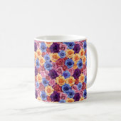 Elegante chique kleurrijke stijlvolle moderne roze koffiemok (Voorkant rechts)
