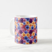 Elegante chique kleurrijke stijlvolle moderne roze koffiemok (Voorkant links)