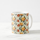 Elegante chique kleurrijke stijlvolle rustieke roz koffiemok (Voorkant rechts)
