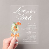 Elegante Chique Liefde Op Het Eerste Kijkje Bruids Acryl Uitnodigingen (Insitu (Draagbaar))