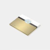 Elegante Chique Meisjesachtige Nep Gouden Lotus Post-it® Notes (Schuin)