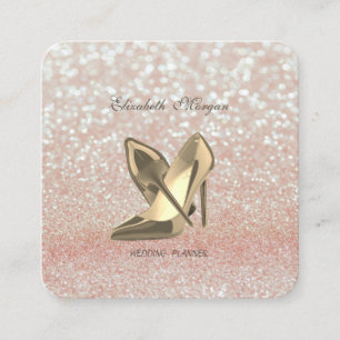 Elegante Chique  Moderne Glitterende Bokeh-Hoge Ha Vierkante Visitekaartje