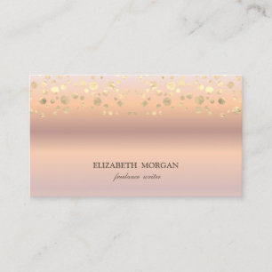 Elegante Chique Moderne, Gouden Confetti Visitekaartje