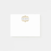 Elegante Chique Moderne Monogram Zwar Goud  Post-it® Notes (Voorkant)