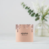 Elegante chique moderne vierkante minimalistische vierkante visitekaartje (Staand voorkant)