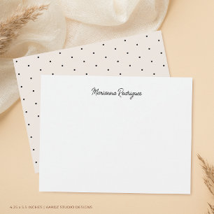 Elegante Chique Monogram Notitiekaartje