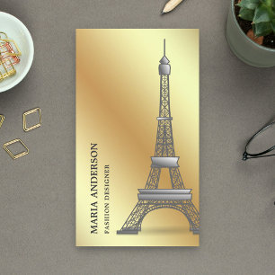 Elegante chique nep goud folie Parijs Eiffeltoren Visitekaartje