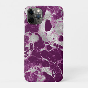 Elegante chique paarse violette abstracte patroon iPhone 11 pro hoesje