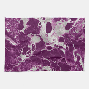 Elegante chique paarse violette abstracte patroon theedoek
