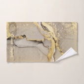 Elegante chique pasta grijs goud marmeren badhandd bad handdoek (Handdoek)