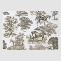 Elegante chique rustieke paarden Beige Toile