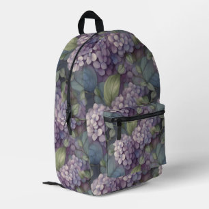 Elegante chique stoffige paarse boho waterverf blo bedrukte rugzak
