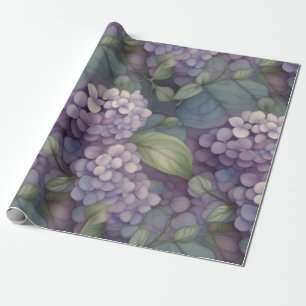 Elegante chique stoffige paarse boho waterverf blo cadeaupapier