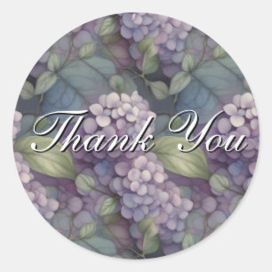 Elegante chique stoffige paarse boho waterverf blo ronde sticker