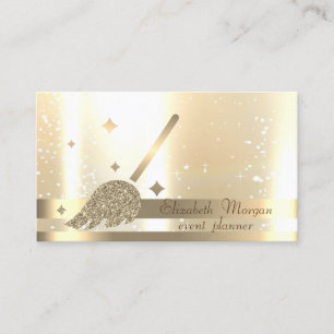 Elegante, chique, strepen, lichtgevende glitter be visitekaartje