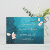 Elegante Chique Vintage Sieraden Bloemensave The D Save The Date (Staand voorkant)