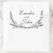 Elegante chique waterverf Lavendel en Eucalyptus Rechthoekige Sticker (Tas)