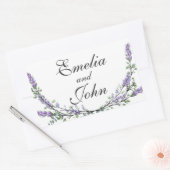 Elegante chique waterverf Lavendel en Eucalyptus Rechthoekige Sticker (Envelop)