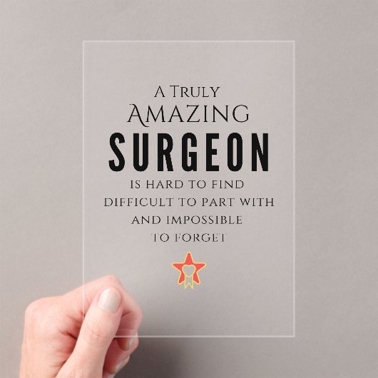 Elegante chirurg waardering acryl uitnodiging acryl uitnodigingen (Insitu (Draagbaar))