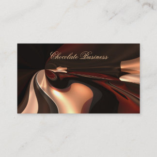 Elegante Chocolade Swirl Cream Bruin Profiel Visitekaartje