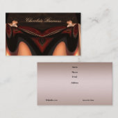 Elegante Chocolate Swirl Cream Bruin Profiel Visitekaartje (Voorkant / Achterkant)