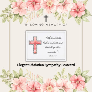 Elegante christelijke condoleance briefkaart