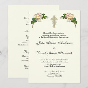 Elegante Christelijke Cross Trouwringen Katholiek Kaart