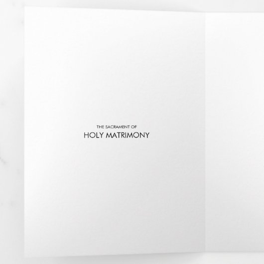 Elegante Christelijke Foto Trouw Uitnodiging Minim (Binnenzijde eerst)