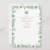 Elegante Christelijke Groene Elementen Rusticaal K Kaart (Achterkant)