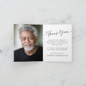 Elegante Christelijke kruisnaam datum begrafenisfo Bedankkaart (Binnen)