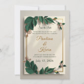 Elegante christelijke trouw e-invitatie kaart (Voorkant)