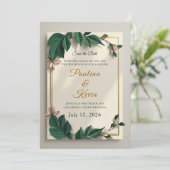 Elegante christelijke trouw e-invitatie kaart (Staand voorkant)