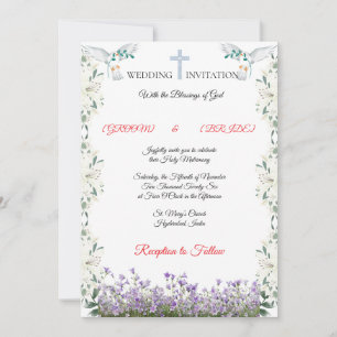 Elegante Christelijke Trouwuitnodiging Template Kaart