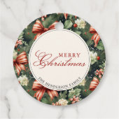 Elegante Christmas Cheer Candy Canes gepersonalise Bedankjes Labels (Achterkant)