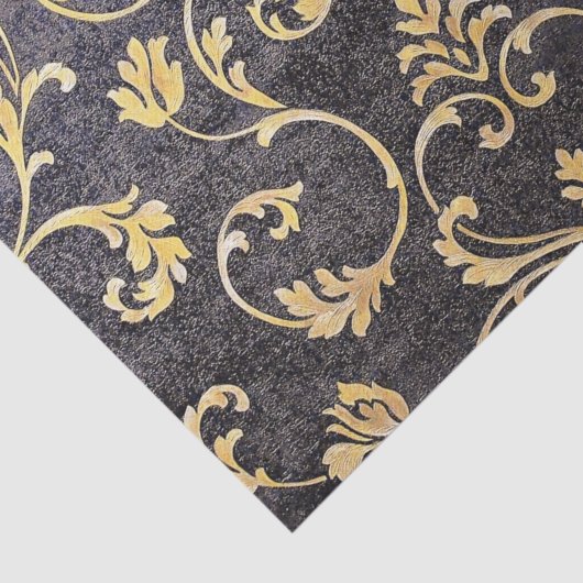 elegante chroomzwart en goudvocht tissuepapier (Detail)